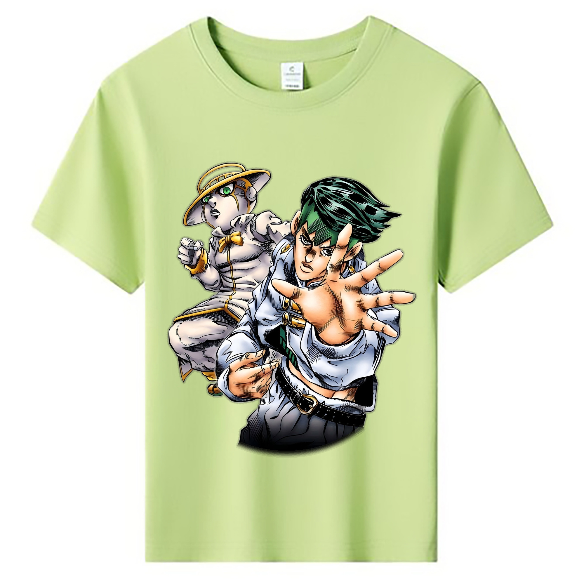 （画像用） ジョジョの奇妙な冒険 岸辺 露伴（きしべ ろはん） JoJo's Bizarre Adventure Rohan Kishibe 綿100％キッズTシャツ（フロントプリント）